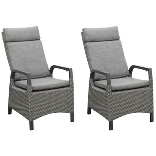 bellavista - Home & Garden® Dallas Hochlehner 57 x 64 x 109 cm grau 2 St.
