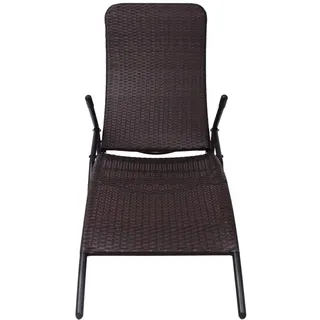 Maison Exclusive - Sonnenliege Klappbar Poly Rattan Brown