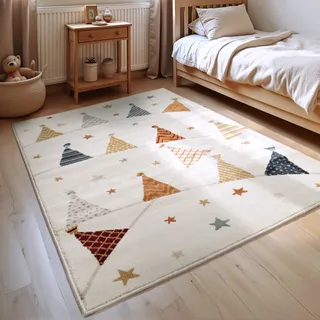 HANSE HOME Kids Party Kinderteppich 120 x 170 cm Beige/Weiß