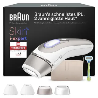 Braun Smart IPL Geräte Haarentfernung Skin i·expert 7, PL7387, Rosegold | Alternative Laser Haarentfernung für Zuhause, Dauerhafte Haarentfernung, Inkl. Etui, Gillette Venus Rasierer Und 4 Aufsätze