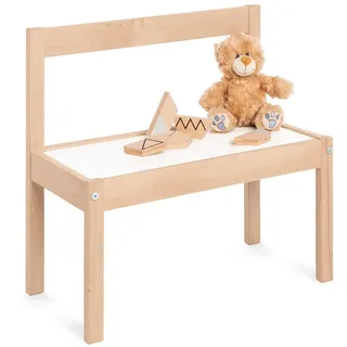 Pinolino Kinderbank Olaf 53 x 51 x 27 cm Buche massiv natur weiß-beige
