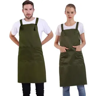 LuxusKollektion Kochschürze Schürze Tasche Damen Herren Küche Zuhause Kochen 12 Bronze Green grün
