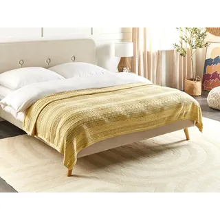 Decke Baumwolle gelb 150 x 200 cm DAULET