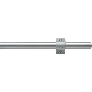 LIEDECO Vorhangstange Industrial 1-läufig Ø 28 mm 120 cm Silber