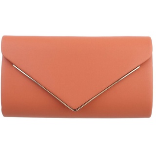 Ital-Design Clutch Kleine, Damentasche Abendtasche Schultertasche orange