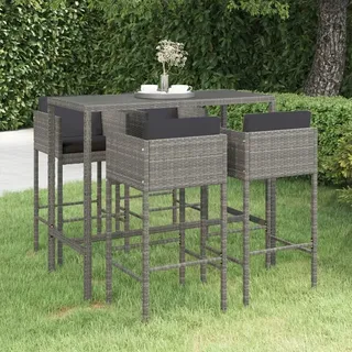 vidaXL Gartenbar Set 5-tlg. Grau