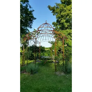 STABILER Pavillon  Rosenspalier Pergola Rost Ø340cm Gartenpavillon Rankpavillon