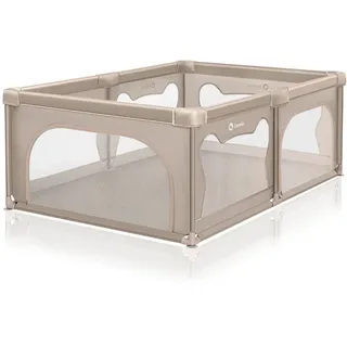 Lionelo Laufgitter Willow, Sand, Beige, Kunststoff, Farbverlauf, 187x68x127 cm, zusammenklappbar, Kindersicherheit