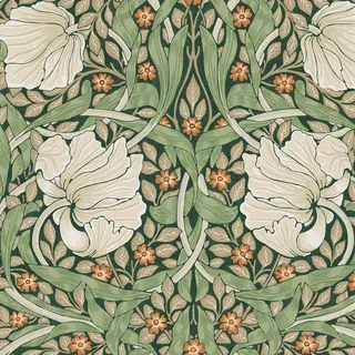 William Morris At Home Pimpernel Vliestapete 10 m x 52 cm 1 St Grün 34193