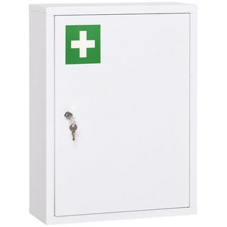Kleankin Medizinschrank (Set, 1-St., Apothekerschrank) Medikamentenschrank mit 3 Fächern grün|weiß