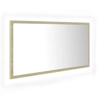 vidaXL LED-Badspiegel 90 x 85 x 37 mm Braun