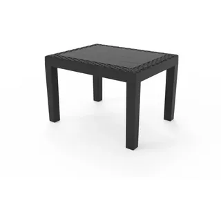 bricoline Gartentisch Beistelltisch 59 x 46 x 40 cm Anthrazit/Schwarz