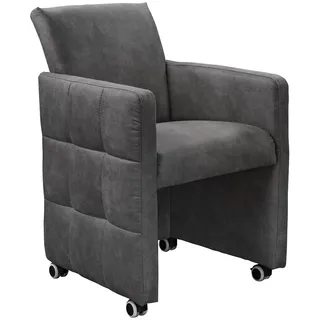 exxpo - sofa fashion Armlehnstuhl Massivholz schlamm