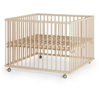 Sämann Laufgitter, mit Lattenrost – natur - Premium Kollektion | Gr.: 100x100 cm,