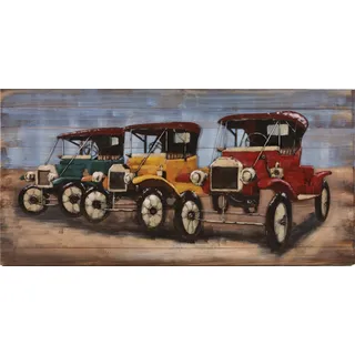 3D Metallbild Oldtimer 140 x 70 cm, Holz / Stahlblech