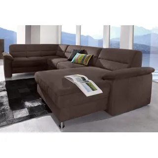 sit&more Wohnlandschaft Kunstleder 3-Sitzer Braun