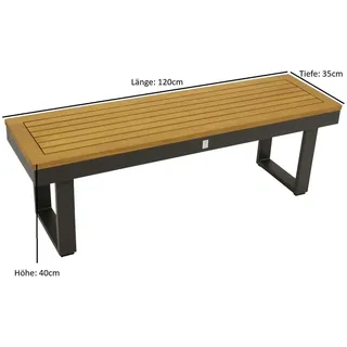DEGAMO Kampala 120 x 40 x 0 cm Anthrazit
