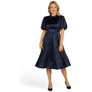 Kleo Abendkleid Abendkleid aus Satin mit Bindeschleife blau 42