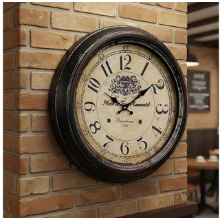 levandeo Wanduhr XXL 47 cm Barcelona schwarz
