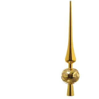 MARELIDA Weihnachtsbaumspitze Tannenbaumspitze bruchfest gold glänzend H: 30cm