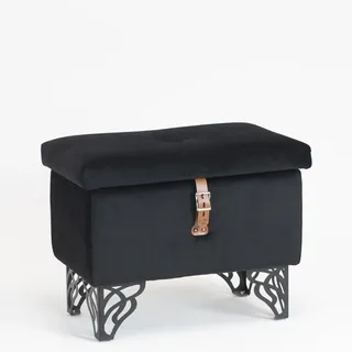 Awek.eu Pouf Vienna, Sitzpouf, Samt Sitzbank mit Stauraum Vienna – Polsterhocker mit Aufbewahrung – Sitzhocker Flur Schlafzimmer Wohnzimmer – Aufbewahrungsbox mit Deckel