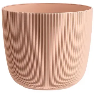 Engelland Blumentopf Pflanztopf mit Drainagesystem (Vorteils-Set, 1 St., robuster PP-Kunststoff), Rillenoptik, UV-resistent, Drainagesystem, direkte Bepflanzung orange 13 l | Ø 29 cm x 29 cm x 25 cm