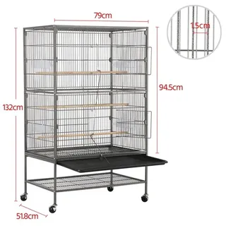 Vogelvoliere Vogelkäfig Papageienkäfig Zimmervoliere Vogelhaus Vogelbauer