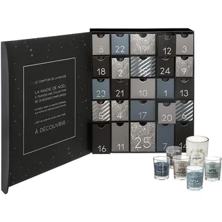 Atmosphera – Original Adventskalender mit 25 Duftkerzen in Gläsern mit Zitat, Parfümiert.