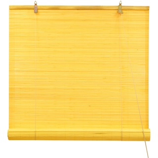 Victoria M. Bambusrollo Sonnenschutz Sichtschutz Rollo Seitenzugrollo, für Fenster und Türen, Blickdicht, 110 x 220 cm, Bambus