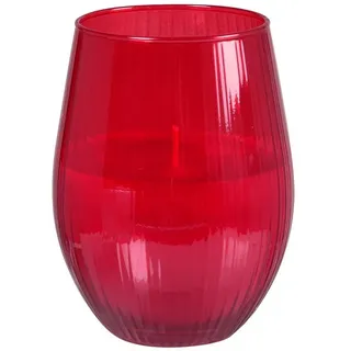Kerzengläser Ritz, rot, 12,5 cm, Ø76 mm - Elegante Tischdekoration | Packung (1 Stück)