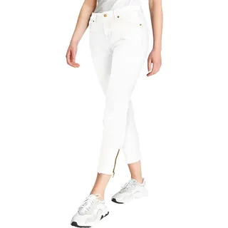 Ankle-Jeans MAC "Rich-Slim Chic" Gr. 34, Länge 26, weiß (white denim) Damen Jeans Röhrenjeans Mit besonderer Coin-Pocket