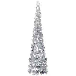 vidaXL Künstlicher Pop-Up-Weihnachtsbaum Silber 180 cm