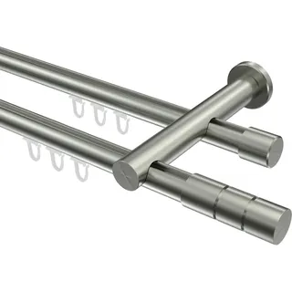 Interdeco Vorhangstange Platon Elanto 2-läufig Ø 20 mm 240 cm Weiß