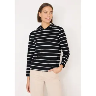 Cecil Hoodie gestreift schwarz 36