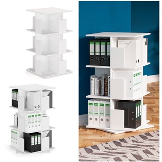 Vicco Ordnerregal Alfa Standregal Büroregal Aktenregal Ablage Bücherregal Weiß
