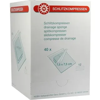 NOBAMED Schlitzkompressen 7,5 x 7,5 cm 80 St.