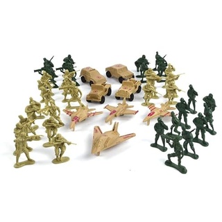 Uposao 48 Teiliges Mini Soldaten Figuren Spielzeug Set, Militärischen Figuren Spielzeugsoldaten Plastik Militärfahrzeuge Flugzeuge Soldatenfiguren Spielzeug Militärspielset für Kinder Jungen