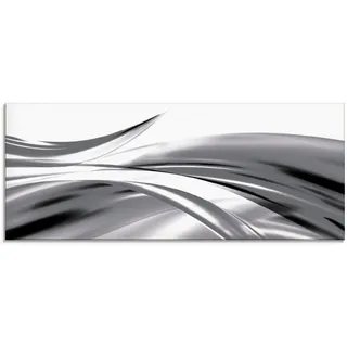 Glasbild ARTLAND "Schöne Welle - Abstrakt", grau (farbe bild(er): grau), B:125cm H:50cm, Bilder, in verschiedenen Größen