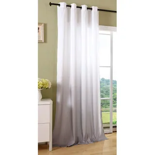 Gardinenbox Vorhang Blickdicht Farbverlauf Ösen 140 x 245 cm Grau