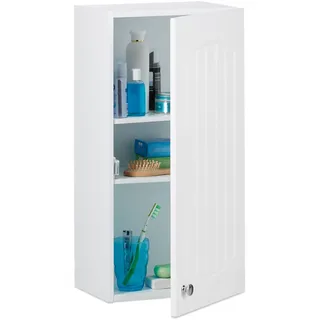 Relaxdays Badezimmerschrank hängend, MDF, HBT: 60 x 30 x 20,5 cm,