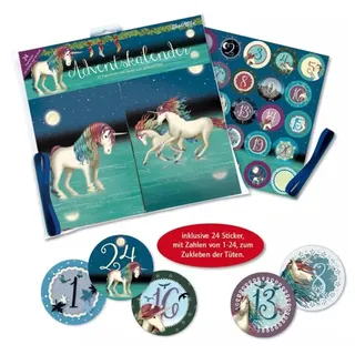 Adventskalender Einhorn zum befüllen | 24 Papier Tüten + Aufkleber | NEU
