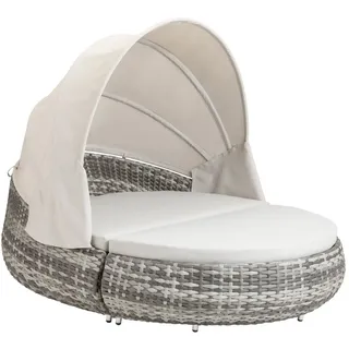 Dehner Daybed Tulum Sonnenliege 179 x 163 x 220 cm Grau