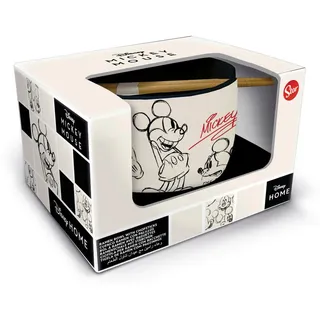 Disney Suppenschale Mickey Mouse, Weiß, Keramik, 12.5x9.7x18 cm, Essen & Trinken, Geschirr, Teller, Suppenteller