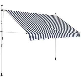 vidaXL Einziehbare Markise 300 cm blau/weiß