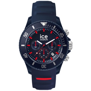 Ice-Watch - ICE chrono Dark blue Red - Blaue Herren/Unisexuhr mit Plastikarmband - 021425 (Medium)