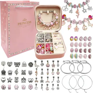 Iso Trade KRUZZEL Schmuckset Schmuckbastelset 69 Stück 3 Armbänder 3 Halsketten