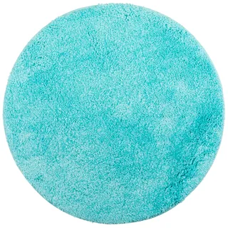 Brandsseller Badezimmerteppich Ø 60 cm Badvorleger Badematte Badteppich rund Chenille rutschfest saugstark maschinenwaschbar - Türkis