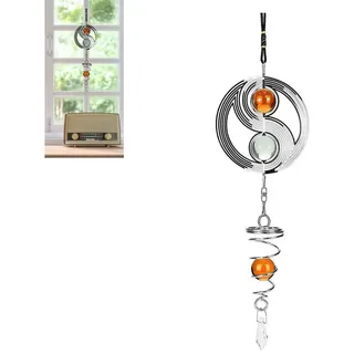 Kette ́s Grillzubehör Windspiel Yin & Yang 3D silber/weiß