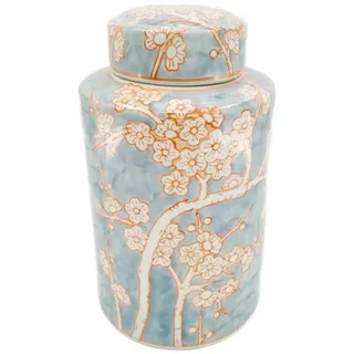 DKD Home Decor Dekovase Vase DKD Home Decor Porzellan Blau Orange Orientalisch 18 x 18 x 30 cm blau