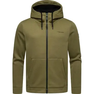 Ragwear Kapuzenstrickjacke Fabian Herren Basic Rippstrick-Jacke mit Kapuze grün XXL (54)